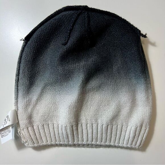 OLD NAVY EUC Winter Beanie Hat Dark to Light Gray Ombré - Picture 5 of 6